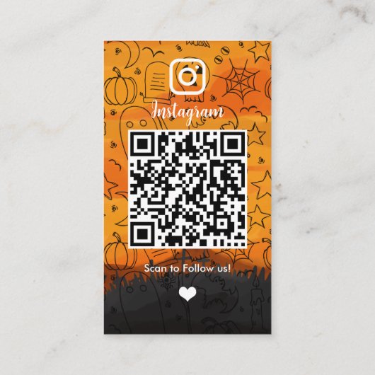 Instagram Halloween Visitekaartje (Achterkant)
