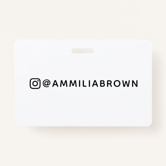 Instagram Handle | Custom Social Media Name Design Badge (Voorkant)