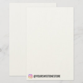 Instagram Handle Naam l Social Media Icoon Promo Briefpapier