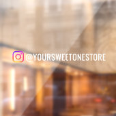 Instagram Handle Name Window l Social Media Decal (Vel 2)