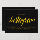 "Instagram Hashtag" Nepgoud Folie Bruiloftsbord Kaart (Voorkant / Achterkant)