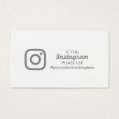 instagram hashtag visitekaartje (Voorkant)