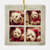 Instagram Holiday Photo Collage Keramisch Ornament (Voorkant)