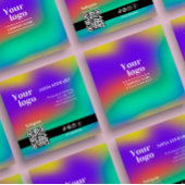 Instagram Holografische Gradiënt Social Media Icon Vierkante Visitekaartje