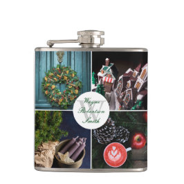 Instagram Hygge Kerstmis - Gepersonaliseerd fotora Heupfles