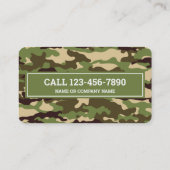 Instagram Icon Trendy Camo Visitekaartje (Achterkant)