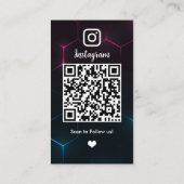 Instagram Influencer QR-code sociale media Visitekaartje (Achterkant)