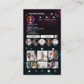 Instagram Influencer QR-code sociale media Visitekaartje (Voorkant)