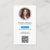 Instagram Influencer QR-code Visitekaartje (Voorkant)