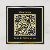 Instagram Influencer Vlogger Fotostijl Goud Vierkante Visitekaartje (Achterkant)