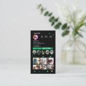 Instagram Kapper Groen QR Code Sociale Media Visitekaartje (Staand voorkant)