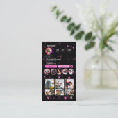 Instagram Kapster Pink | QR Code Sociale Media Visitekaartje (Staand voorkant)