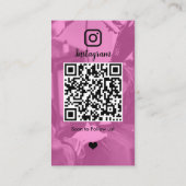 Instagram Kapster Pink | QR Code Sociale Media Visitekaartje (Achterkant)