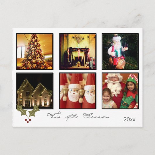 Instagram kerstfoto postkaarten feestdagenkaart (Voorkant)