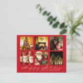 Instagram kerstfoto postkaarten feestdagenkaart (Staand voorkant)