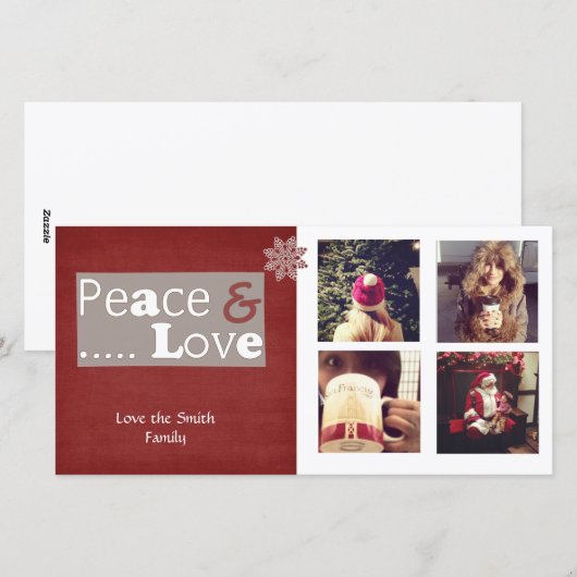 instagram Kerstmisphotocards Feestdagenkaart (Voorkant / Achterkant)