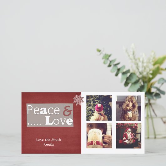 instagram Kerstmisphotocards Feestdagenkaart (Staand voorkant)