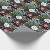 Instagram Kerstseizoensfoto's Monogram Cadeaupapier (Hoek)