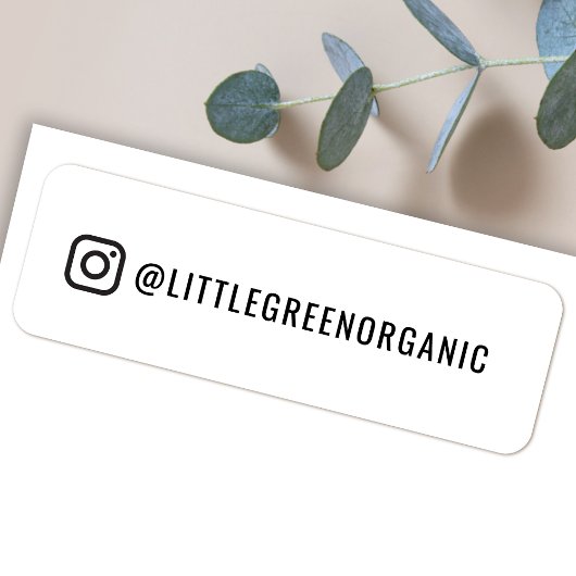 Instagram-label | Jouw Instagram naam Sticker
