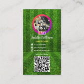 Instagram Lawn Care Landscaping maaien QR-code Visitekaartje (Achterkant)