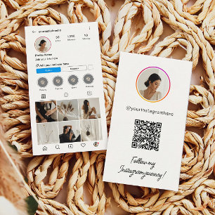 Instagram licht thema QR code 7 foto sociale media Visitekaartje