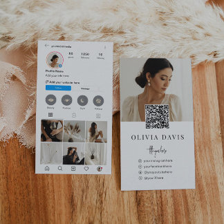 Instagram Licht Thema QR Code 7 Foto Sociale Media Visitekaartje