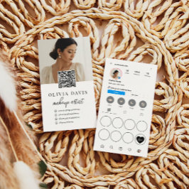 Instagram Licht Thema QR Code Loyalty Punch Card Visitekaartje