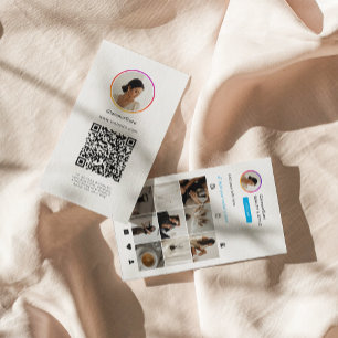 Instagram Ligh Thema QR Code 10 Fotorooster Visitekaartje