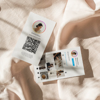 Instagram Ligh Thema QR Code 10 Fotorooster Visitekaartje