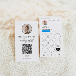 Instagram Light Theme QR Code Loyalty Punch Kaart Visitekaartje