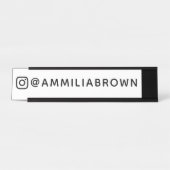Instagram-logo | Aangepaste Insta naam branding Bureau Naambordje (Voorkant)