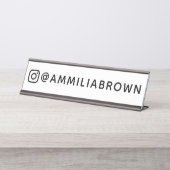 Instagram-logo | Aangepaste Insta naam branding Bureau Naambordje (Voorkant)