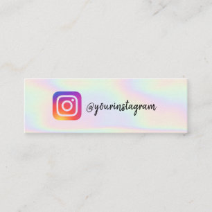 Instagram logo social media holografisch script contactkaartje