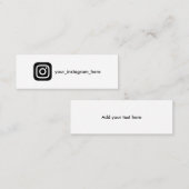 Instagram logo social media simpel modern wit contactkaartje (Voorkant / Achterkant)