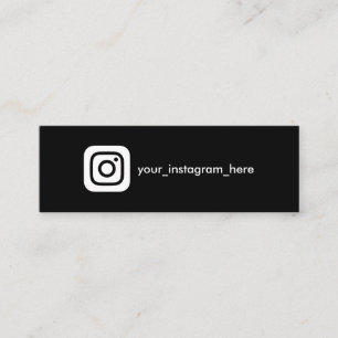 Instagram logo social media simpel modern zwart contactkaartje