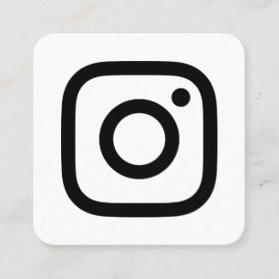 Instagram logo social media zwart-wit promo contactkaartje
