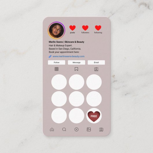 Instagram Loyalty Visitekaartje l IG (Voorkant)