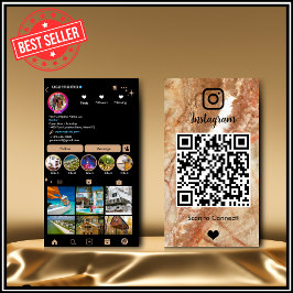 Instagram LUXE Marmer QR Code Visitekaartje