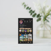 Instagram LUXURY Marmer QR Code Visitekaartje (Staand voorkant)