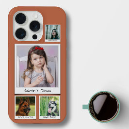 Instagram Memories Collage 4 foto Topaz Sinaasappe iPhone 15 Pro Case