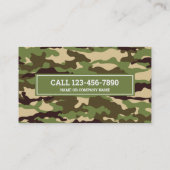 Instagram Militaire leger Camo Visitekaartje (Achterkant)