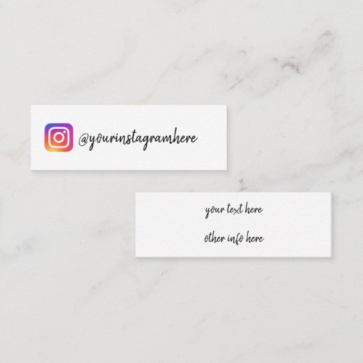 instagram mini visitekaartje (Voorkant / Achterkant)