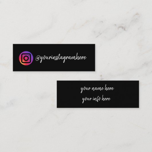 instagram mini visitekaartje (Voorkant / Achterkant)