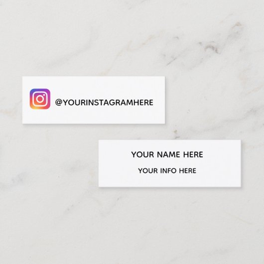 instagram mini visitekaartje (Voorkant / Achterkant)