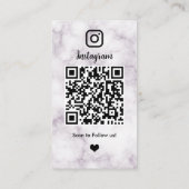 Instagram Modern Marmer QR Code | Sociale Media  Visitekaartje (Achterkant)