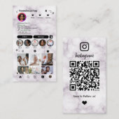 Instagram Modern Marmer QR Code | Sociale Media  Visitekaartje (Voorkant / Achterkant)