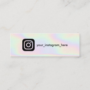Instagram moderne zwarte holografische eenhoorn re contactkaartje