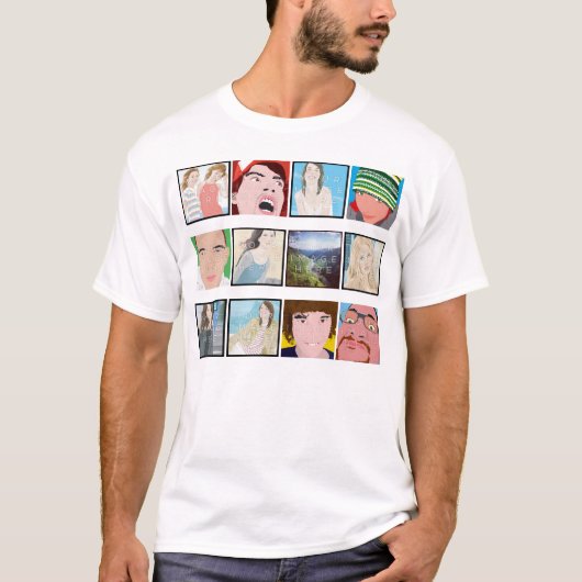 Instagram Mosaic Photo Persoonlijk Shirt Apparel (Voorkant)
