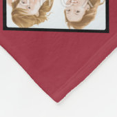 Instagram Mosaic Photo Red Custom Fleece Blanket (Hoek)