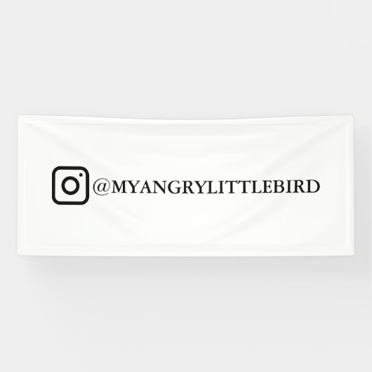 Instagram Naam 2.5x6ft Promotie Banner (Horizontaal)